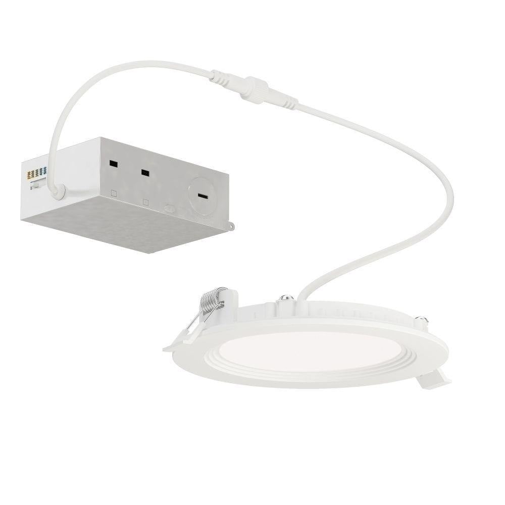 Maxim Lighting 67725WTWT Slim Baffle 1 Light 4.75 inch White LED Flush Mount Down Light with Junction Box