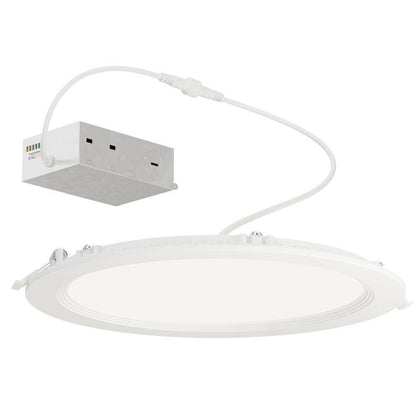 Maxim Lighting 67729WTWT Slim Baffle 18W LED Flush Mount White with Junction Box Assembly