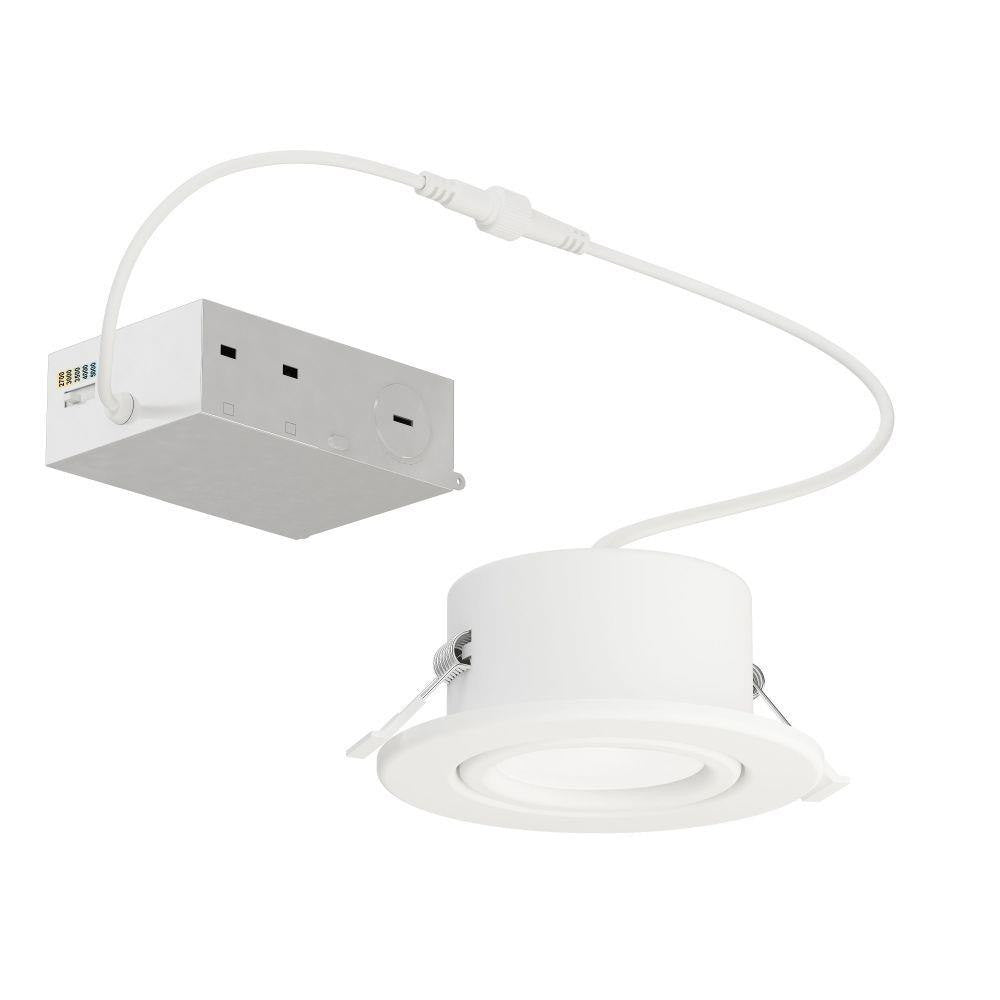 Maxim Lighting 67755WTWT Slim Gimbal LED Flush Mount with Junction Box - Matte White