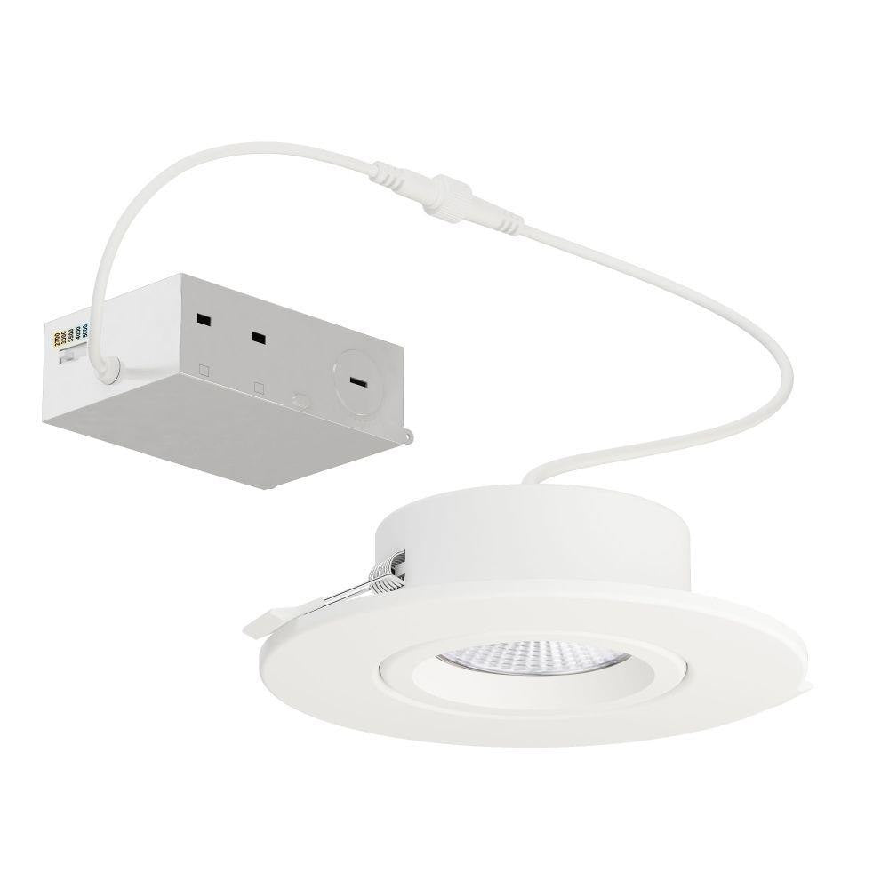 Maxim Lighting 67757WTWT Slim Gimbal LED Flush Mount White with Junction Box