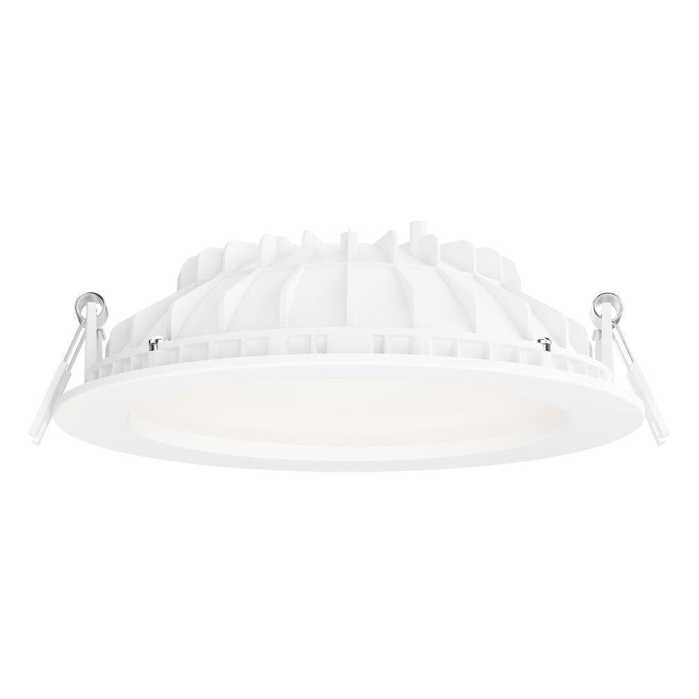 Maxim Lighting 67796WT Cove LED Recessed Downlight White - side profile view showing heat sink fins
