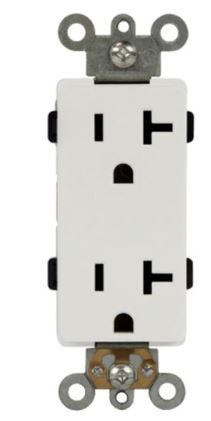 Enerlites 68150-W Hospital Grade 15A Duplex Receptacle, 5-15R, White Finish