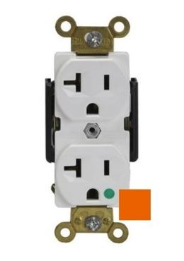 Enerlites 68151-O Hospital Grade 15A Receptacle, 6-15R, Orange Finish