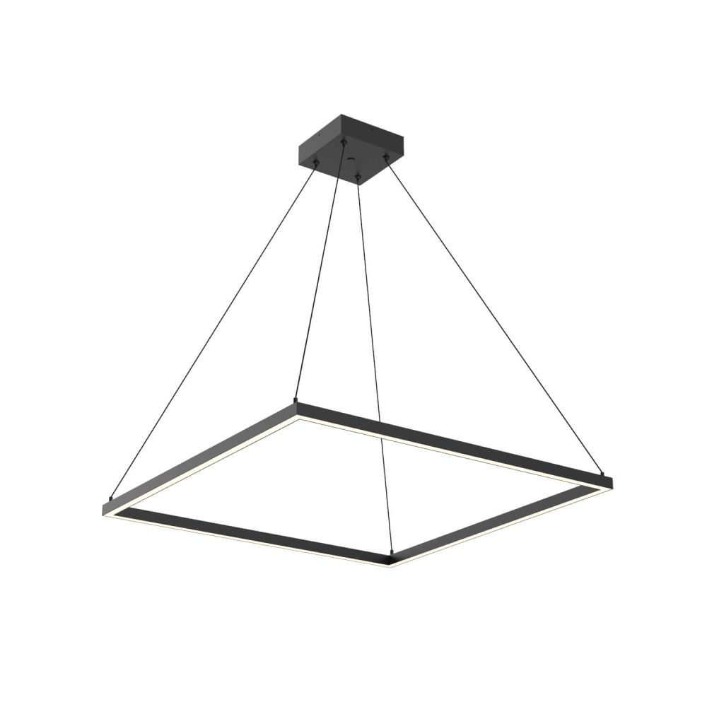 Kuzco Lighting PD88132-BK-UNV-010 Piazza 32 inch LED Pendant in Black with Frosted Silicone Diffuser, Voltage 120-277V, Color Temperature 3000K