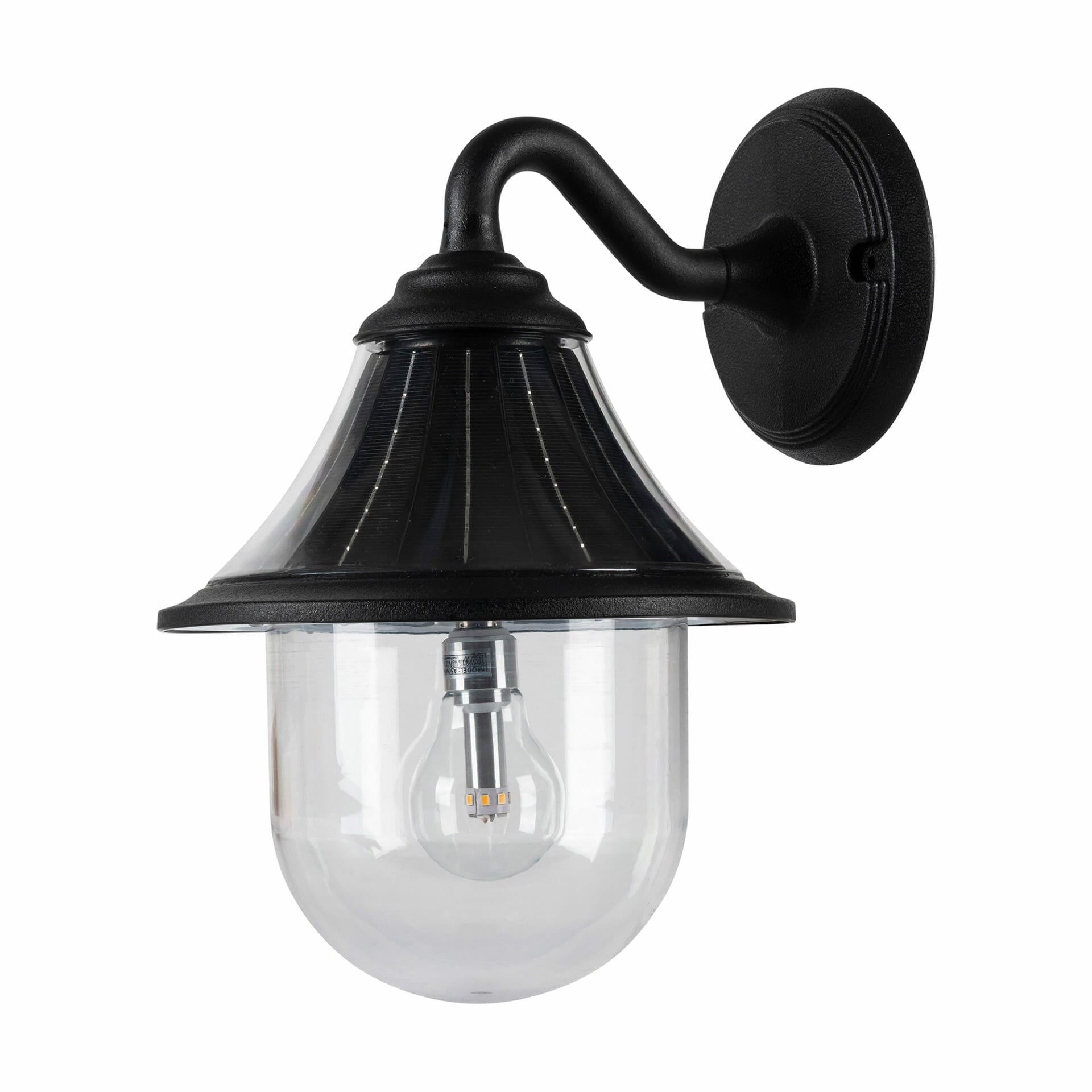 Gama Sonic 123010 Orion Outdoor Solar Wall Light with Morph Technology, Black Finish