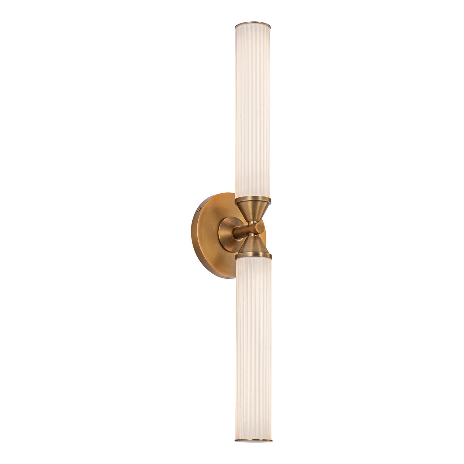 Alora Lighting WV348222VBFR Edwin LED 2 inch Vintage Brass Bath Vanity Light Wall Light