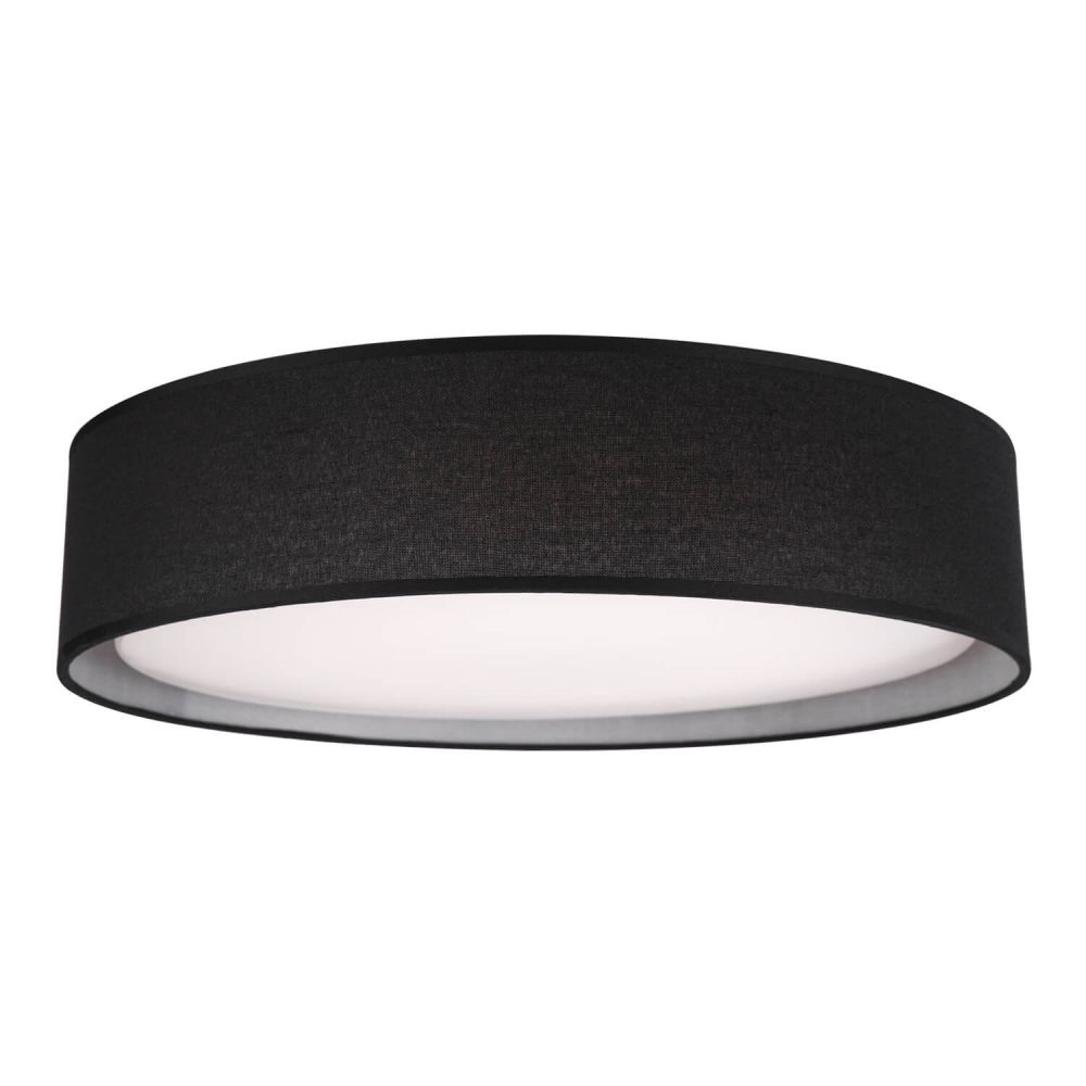 Kuzco Lighting FM7920-BK-5CCT Dalton 20 inch CCT LED Flush Mount in Black with White Acrylic Diffuser, Multi-Color Temperature, Wattage 24W, Voltage 120V