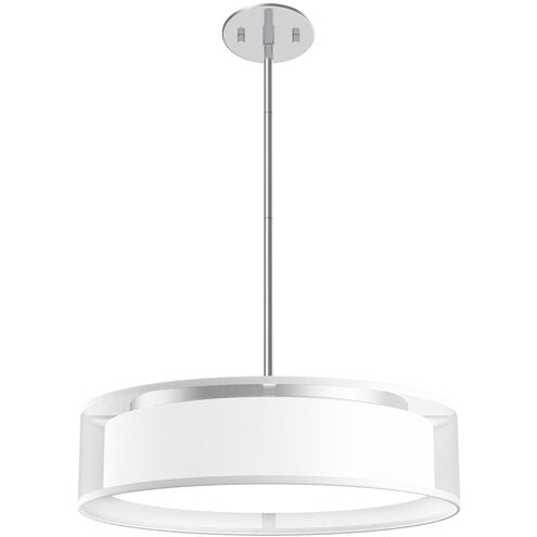 Kuzco Lighting PD7916-WOR-5CCT Dalton LED 16 inch White Organza Pendant Ceiling Light, Multi-Color Temperature, Wattage 26W