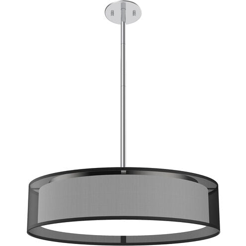 Kuzco Lighting PD7920-BOR-5CCT Dalton LED 20 inch Black Organza Pendant Ceiling Light, Multi-Color Temperature, Wattage 30W