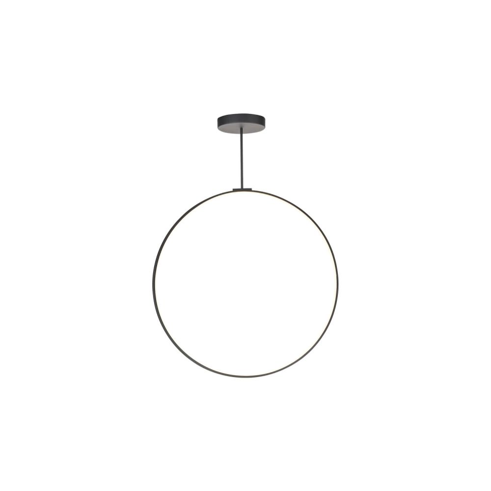 Kuzco Lighting PD82536-BK-UNV-010 Cirque 36 inch LED Pendant in Black with Frosted Silicone Diffuser, Color Temperature 3000K, Wattage 46W