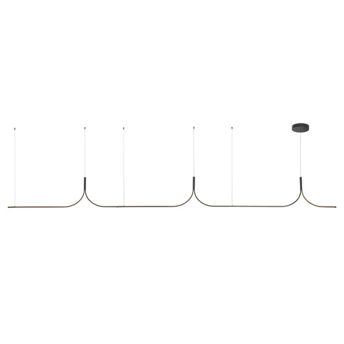 Kuzco Lighting LP17915-BK-UNV-010 Thread LED 177.25 inch Linear Pendant Ceiling Light Black Finish