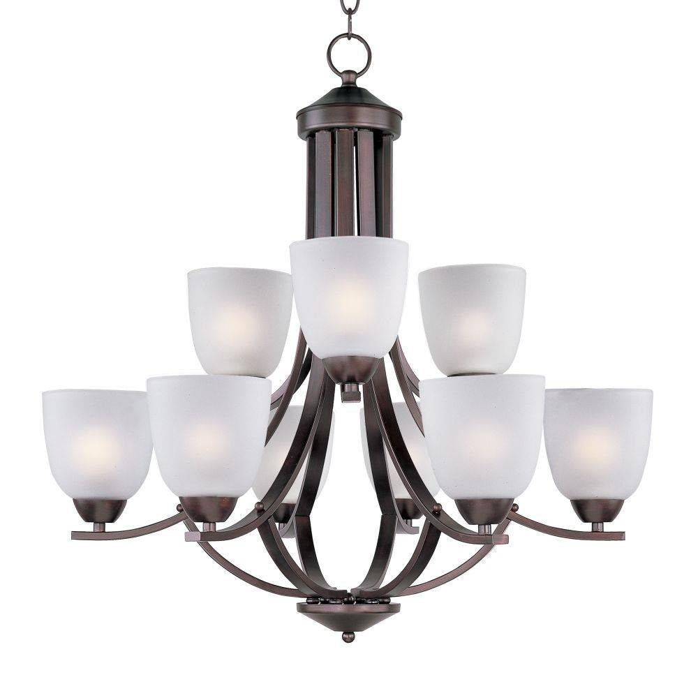 Maxim Lighting 11226FTOI Axis 9 Light Oil Rubbed Bronze 2 Tier Chandelier - Alternate View