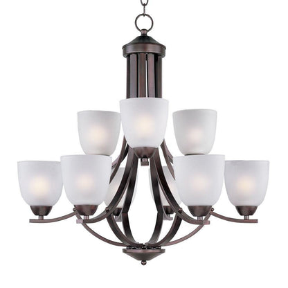 Maxim Lighting 11226FTOI Axis 9 Light Oil Rubbed Bronze 2 Tier Chandelier - Alternate View