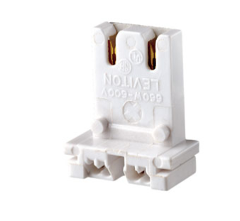 Leviton 13180-U Standard Fluorescent Lamp holder, Medium Base, U-Shaped, 18AWG, White