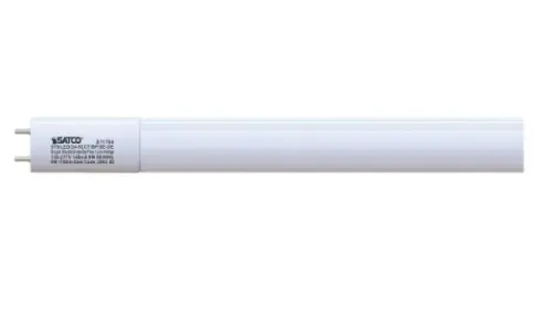 SATCO S11766 LED 4-ft T8 Tube, Type B, G13, Wattage 14W, Voltage 120V-277V, Multi-Color Temperature, White