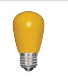 SATCO NUVO Lighting S9169 LED S14 Specialty and Indicator Ceramic Yellow Bulb, Medium Base, Wattage 1.4W