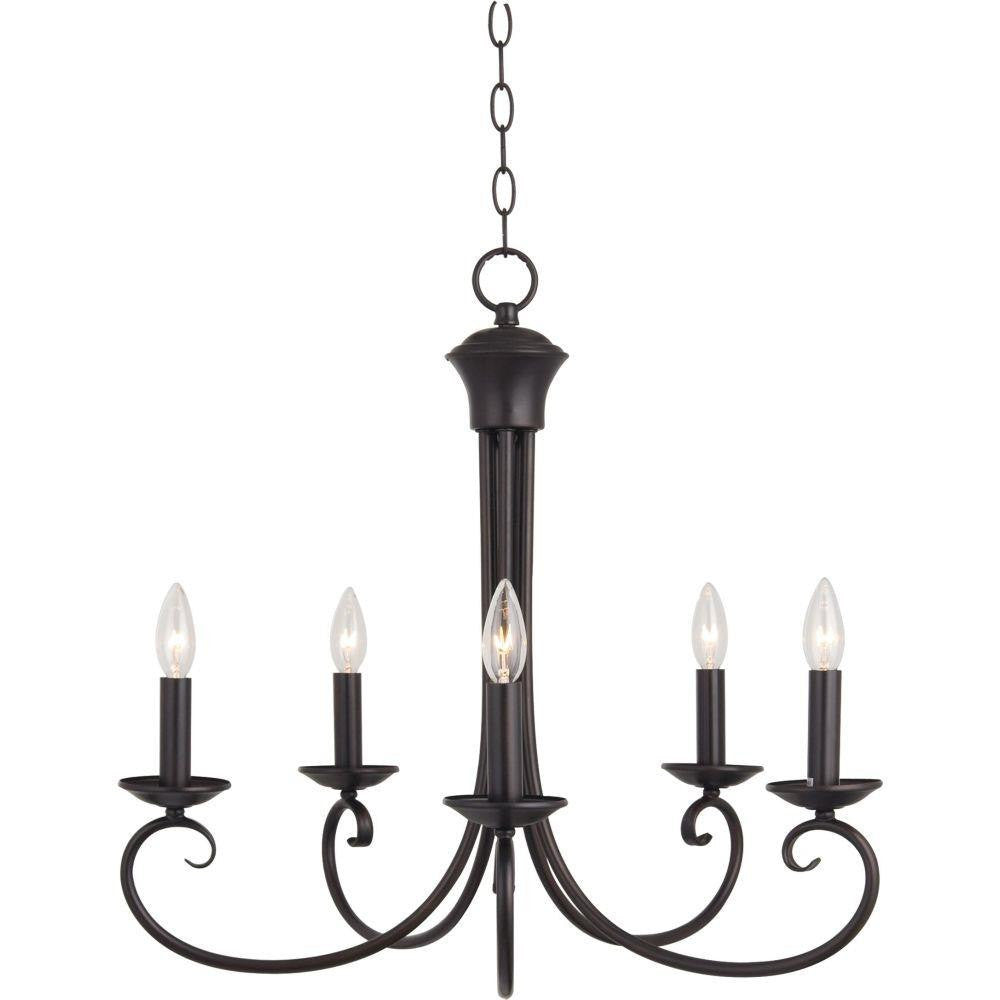 Maxim Lighting 70005OI Loft 5 Light 25 inch Oil Rubbed Bronze Chandelier Ceiling Light