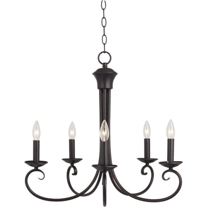 Maxim Lighting 70005OI Loft 5 Light 25 inch Oil Rubbed Bronze Chandelier Ceiling Light