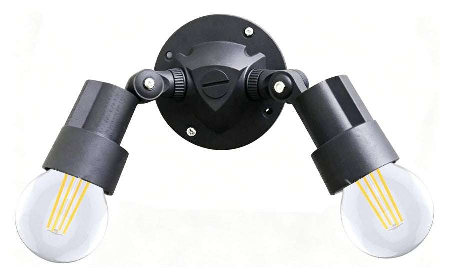Trans Globe Lighting 7002 BK Comet 2 Light Black Outdoor Flood Light
