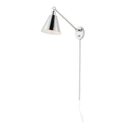 Maxim Lighting 12222PN Library 1 Light Wall Sconce in Polished Nickel Finish