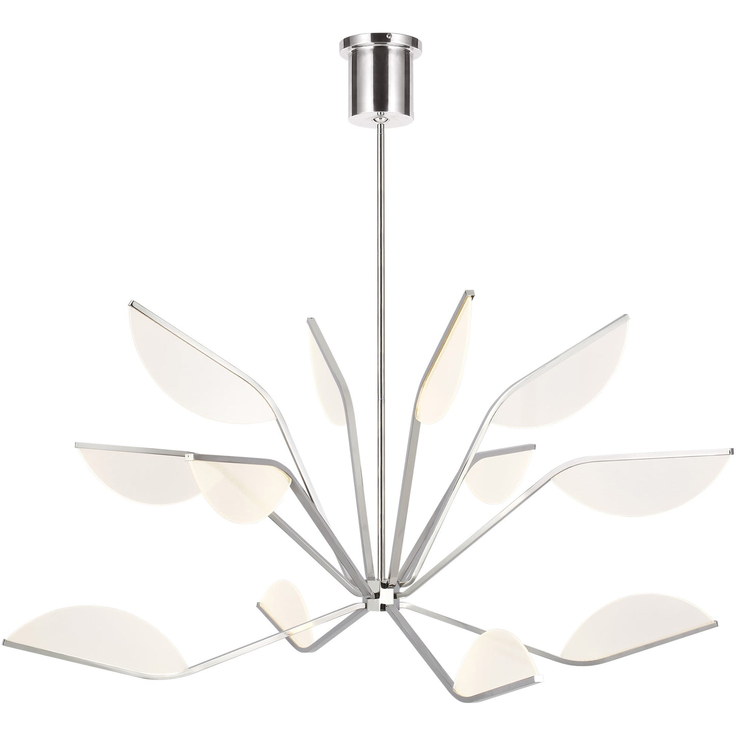 Visual Comfort Architectural 700BLT48N-LED935 Sean Lavin Belterra LED 48 inch Chandelier Ceiling Light, Integrated LED, Color Temperature 3500K, Polished Nickel Finish
