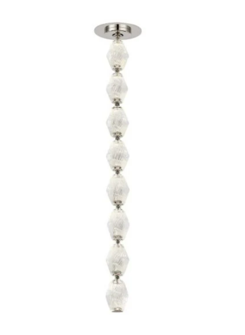 Visual Comfort Architectural 700CLR24N-LED927S Sean Lavin Collier LED Polished Nickel Pendant Ceiling Light, Integrated LED, 2700K, 8.2W, 120-277V