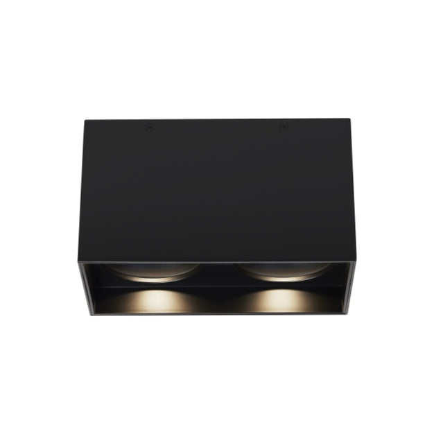 Visual Comfort Architectural 700FMEXOD630BB-LED927 Exo Dual 10" LED Ceiling Light, CCT 2700K, Finish Matte Black / Black