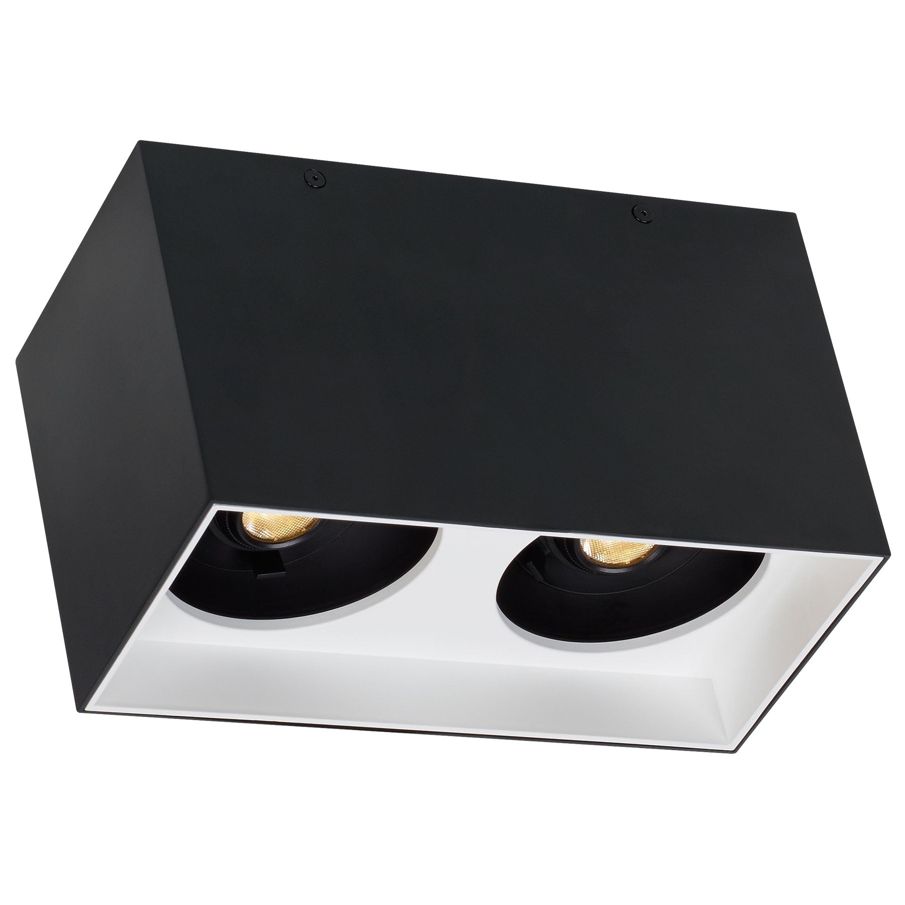 Visual Comfort Architectural 700FMEXOD620BW-LED935 Exo Dual Ceiling Light, Color Temperature 3500K, Beam Angle 20°, Matte Black / White Finish