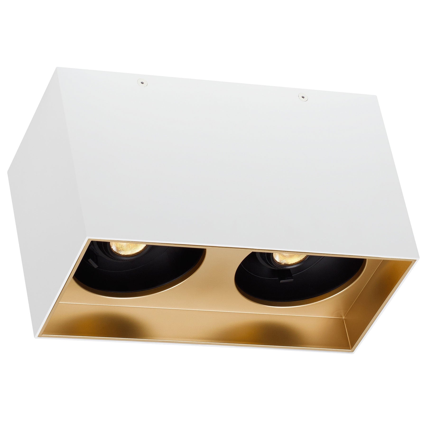 Visual Comfort Architectural 700FMEXOD620WG-LED935 Exo Dual Ceiling Light, Color Temperature 3500K, Beam Angle 20°, Matte White / Gold Finish