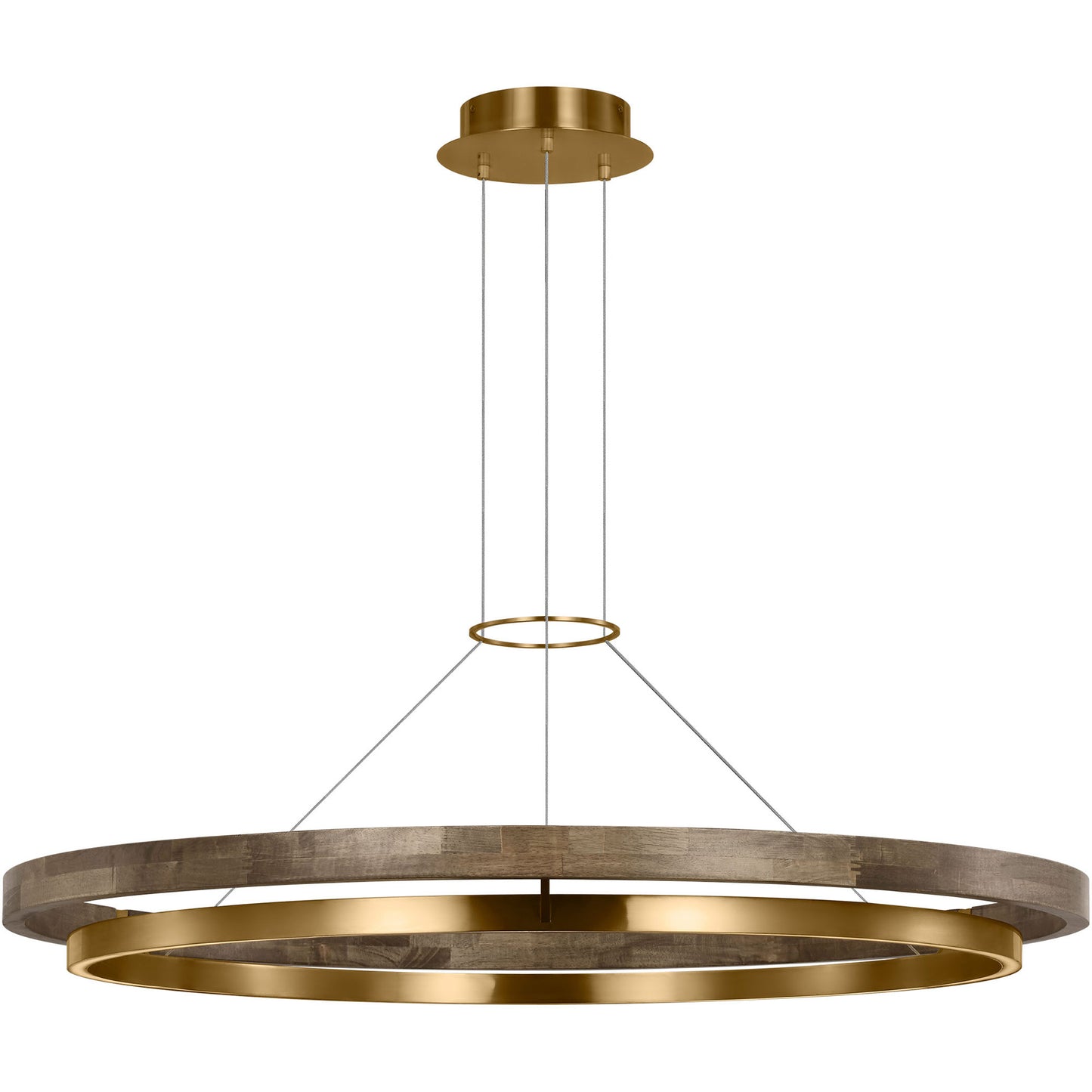 Visual Comfort Architectural 700GRC48NBW-LED930 Sean Lavin Grace LED 48 inch Natural Brass/Weathered Oak Chandelier Ceiling Light, 123.6W , 3000K