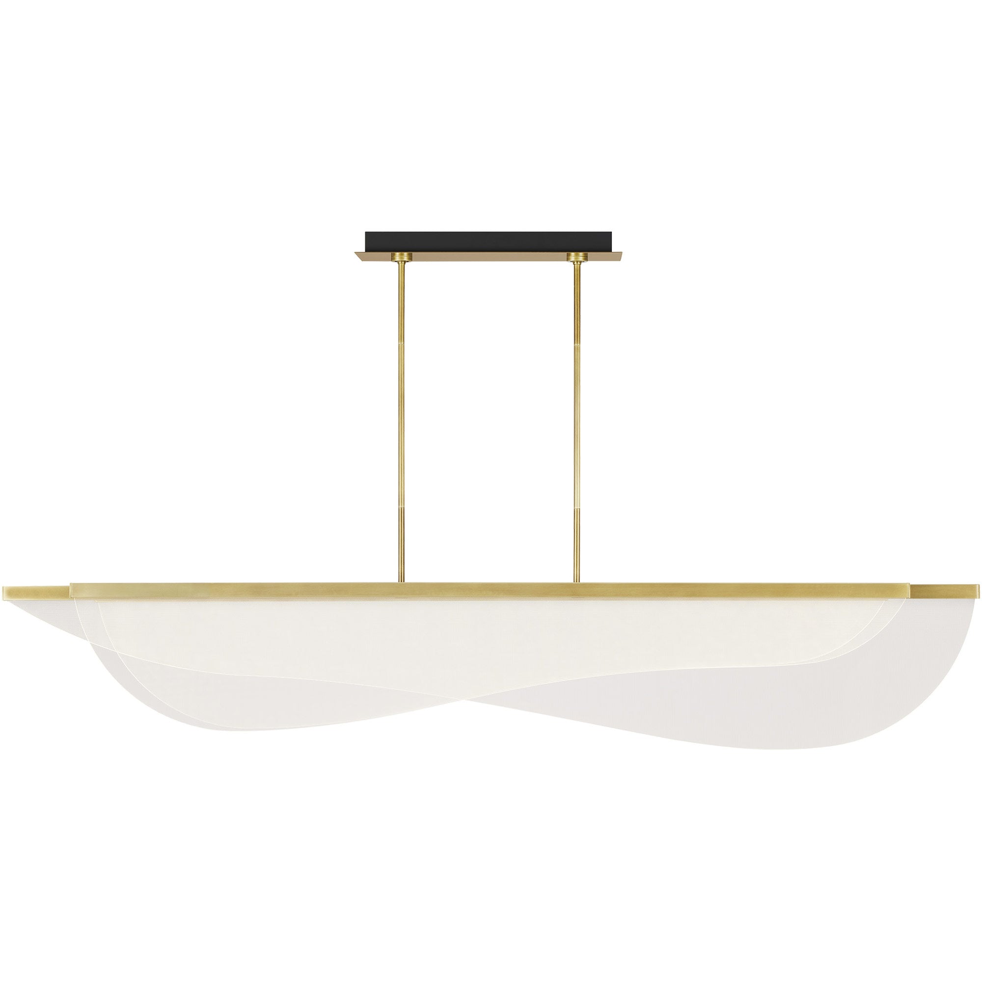 Visual Comfort Architectural 700LSNYR72BR-LED930 Sean Lavin Nyra LED 72 inch Plated Brass Linear Suspension Ceiling Light, Integrated LED, 3000K, 94.4W