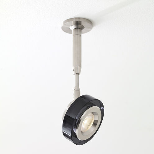 Visual Comfort Architectural 700MPBRM9302014KB 14" Sean Lavin Brim 1 Light 120 Matte Black Low-Voltage Track Head Ceiling Light in Monopoint, CCT 3000K, Transparent Smoke Glass Finish