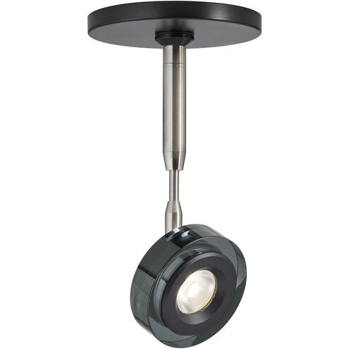 Visual Comfort Architectural 700MPBRM9303005KB 14" Sean Lavin Brim 1 Light 120 Matte Black Low-Voltage Track Head Ceiling Light in Monopoint, 30 Degree. CCT 3000K, Transparent Smoke Glass