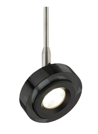 Visual Comfort Architectural 700MPBRM9303008KB 700MPBRM 3" LED Brim Head 8" Stem with Monopoint Canopy, Finish: Black / Transparent Smoke