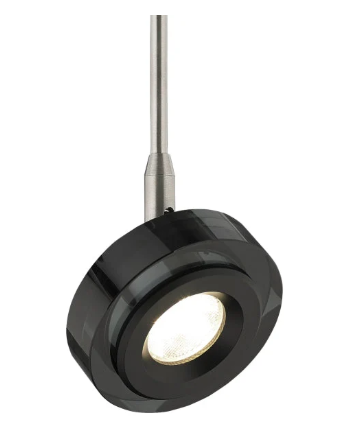Visual Comfort Architectural 700MPBRM9303014KB 700MPBRM 3" Head 14" Stem 9.2W LED Brim Head with Monopoint Canopy, Black/Transparent Smoke