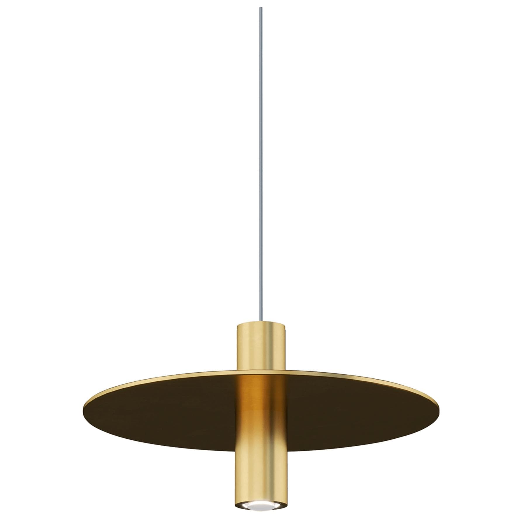 Visual Comfort Modern Collection 700MOPNTNB-LED930 MonoRail Mini Ponte LED Low Voltage Pendant Natural Brass