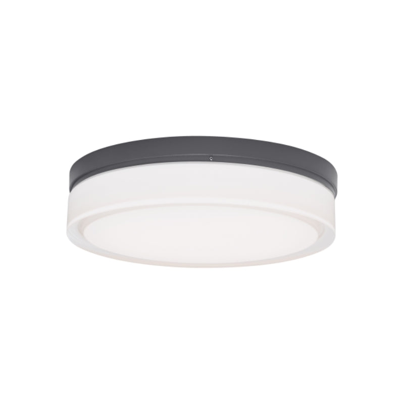 Visual Comfort Architectural 700OWCQS930H120 Modern Sean Lavin Cirque 1-lt 6" LED Outdoor Flush Mount Wall light CCT 3000K - Finish Charcoal