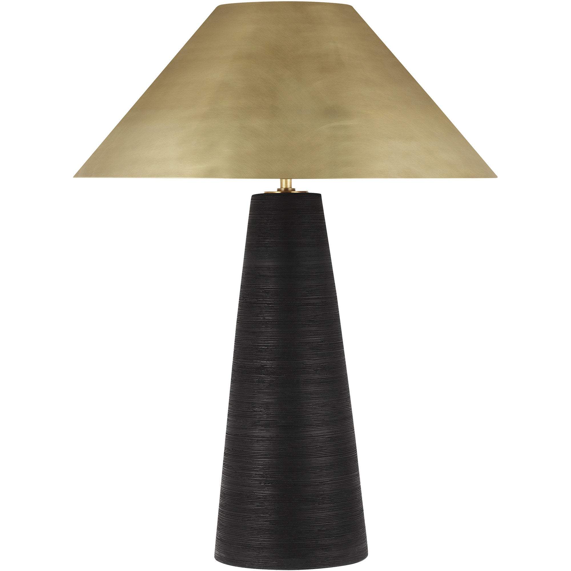 Visual Comfort Architectural 700PRTKRM24BNB-LED930 Karam 24" Table Lamp, Color Temperature 3000K, 90 CRI, 1100 lumens, Natural Brass/Black Finish