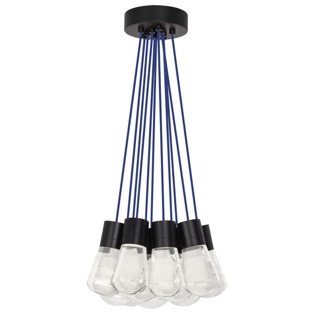Visual Comfort Architectural 700TDALVPMC11UB-LEDWD Sean Lavin Alva LED 3.6" 11-Black Nickel Pendant Blue Cord 90 CRI 2200K–3000K Integrated LED