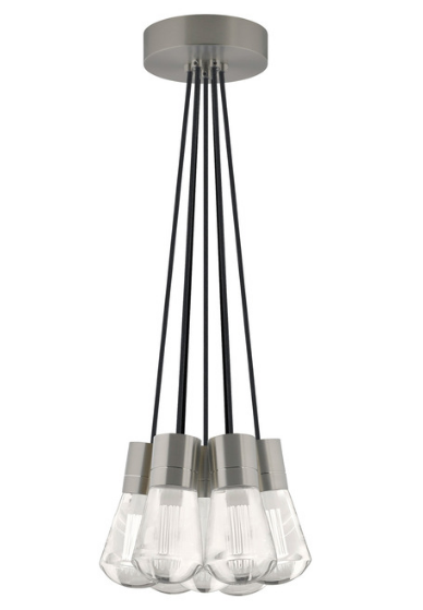 Visual Comfort Architectural 700TDALVPMC7BS-LED927 LED 2700K Alva Pendant, 7-Light, Satin Nickel