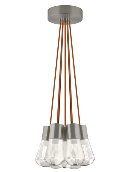 Visual Comfort Architectural 700TDALVPMC7PS-LED930 LED 3000K Alva Pendant, 7-Light, Satin Nickel