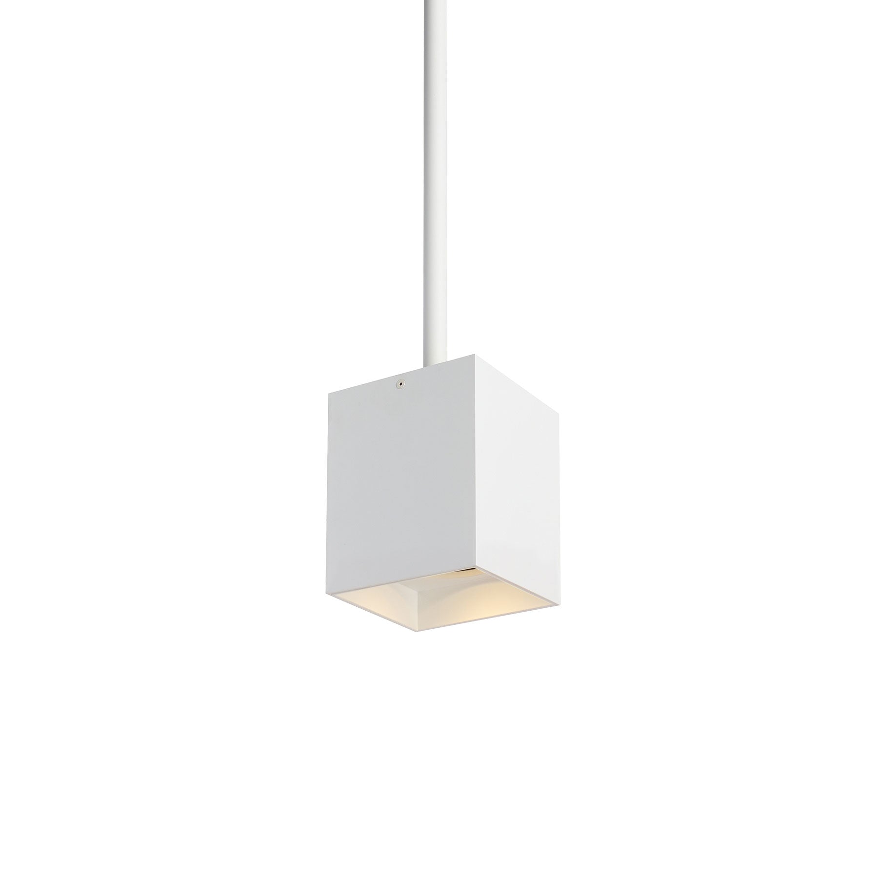 Visual Comfort Architectural 700TDEXOP61260WW-LED935 Exo 6 Inch LED Pendant Light, Length 12”, Color Temperature 3500K, Beam Angle 60°, Matte White / White Finish