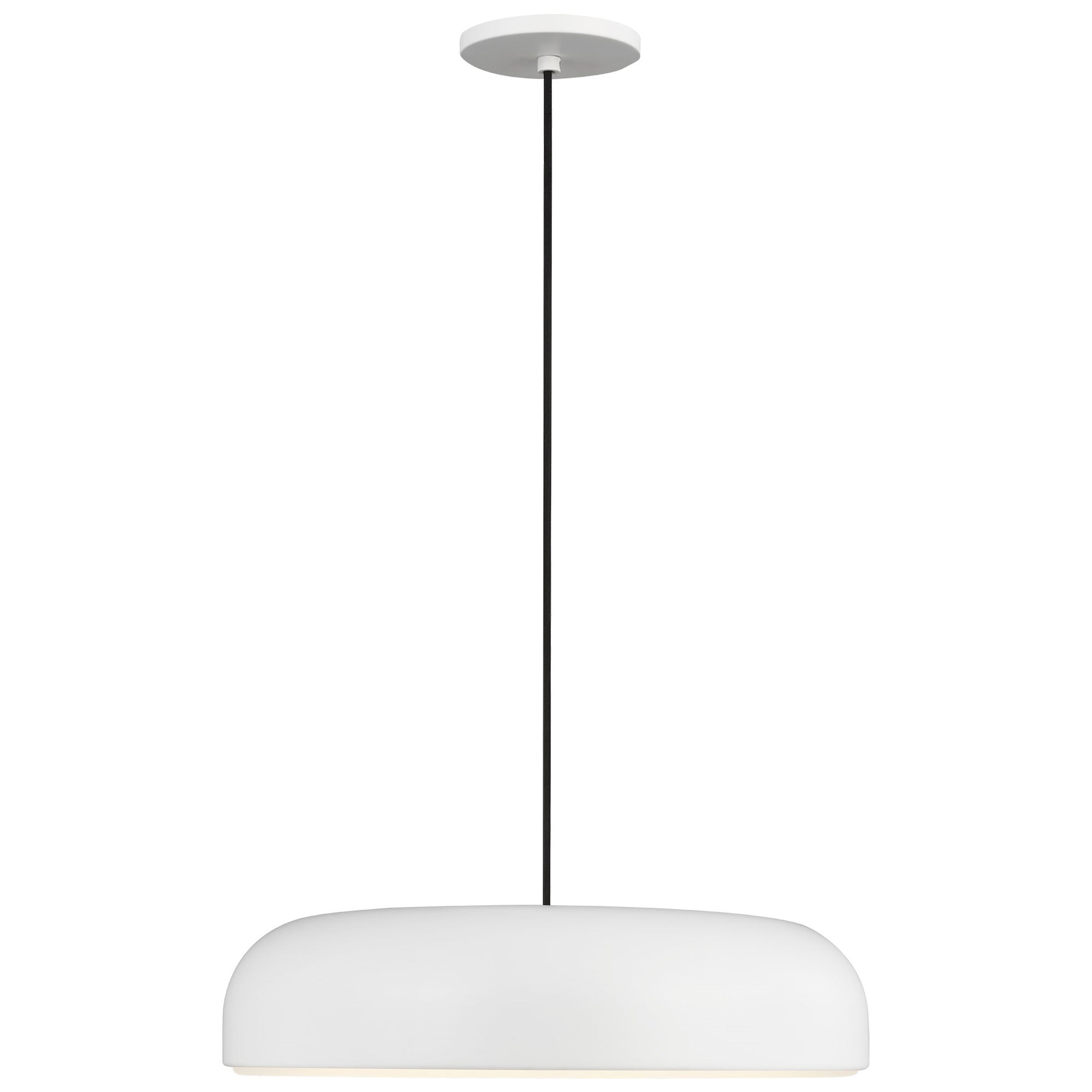 Visual Comfort Architectural 700TDKOSA18W-LED930 Kosa LED 18" Pendant Light, Voltage 120-277V, Color Temperature 3000K, 899 Lumens, Matte White Finish