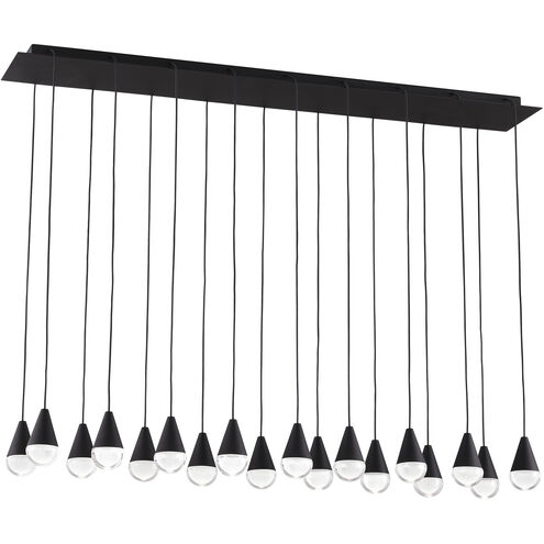 Visual Comfort Architectural 700TRSPCPA18TB-LED930120 Sean Lavin Cupola LED Nightshade Black Chandelier Ceiling Light, Integrated LED