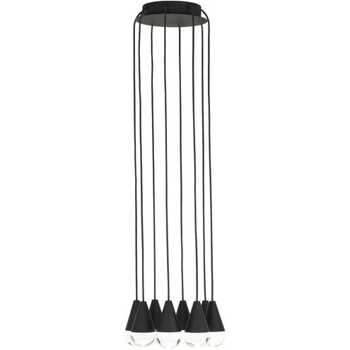 Visual Comfort Architectural 700TRSPCPA8RB-LED930 Sean Lavin Cupola LED Nightshade Black Chandelier Ceiling Light, Integrated LED