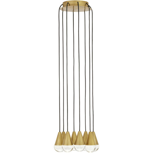 Visual Comfort Architectural 700TRSPCPA8RNB-LED930 Sean Lavin Cupola LED Natural Brass Chandelier Ceiling Light, Integrated LED