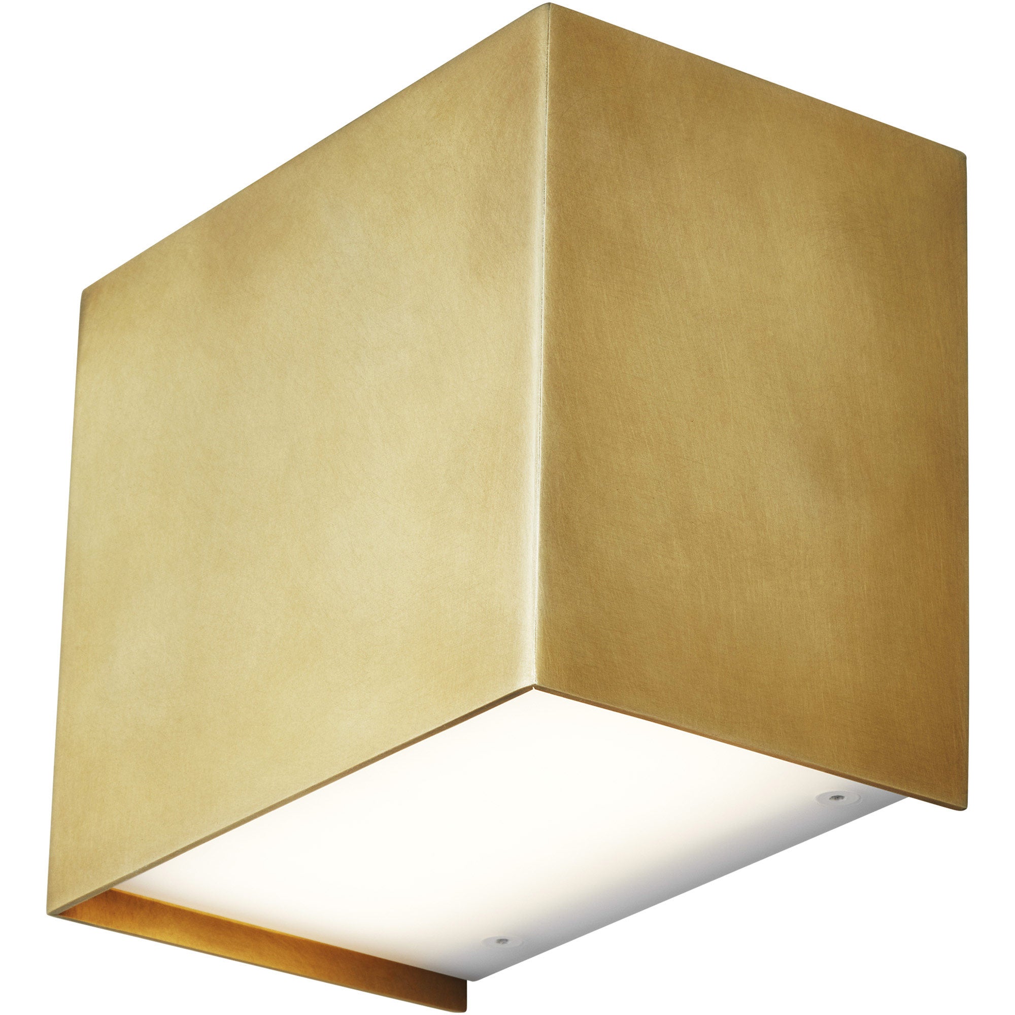 Visual Comfort Architectural 700WSBMT5NB-LED930 5" Brompton LED Large Lighting Wall Sconce, Color Temperature 3000K, CRI 90, Natural Brass