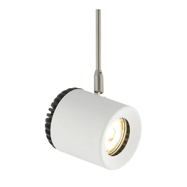 Visual Comfort Architectural 700FJBRK9352003W 3" Burk Head 14.2W LED FreeJack - 3500K, 634 Lumens, 90 CRI - 12V - 18° Beam Spread - White/Satin Nickel