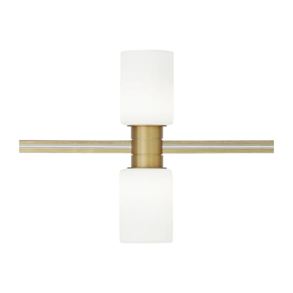 Visual Comfort Architectural 700MOCYLVR-LED930 LED Cylinder Head -Aged Brass - Vertical - 7.6W 3000K - 368 Lumens - CRI 90 - MonoRail Mount