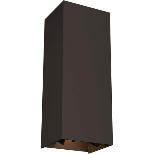 Visual Comfort Architectural 700OWVEX93012ZUDUNV Modern 12" Vex Tall LED Outdoor Up & Down Wall Light - 120-277V - CCT : 3000K - Finish: Bronze